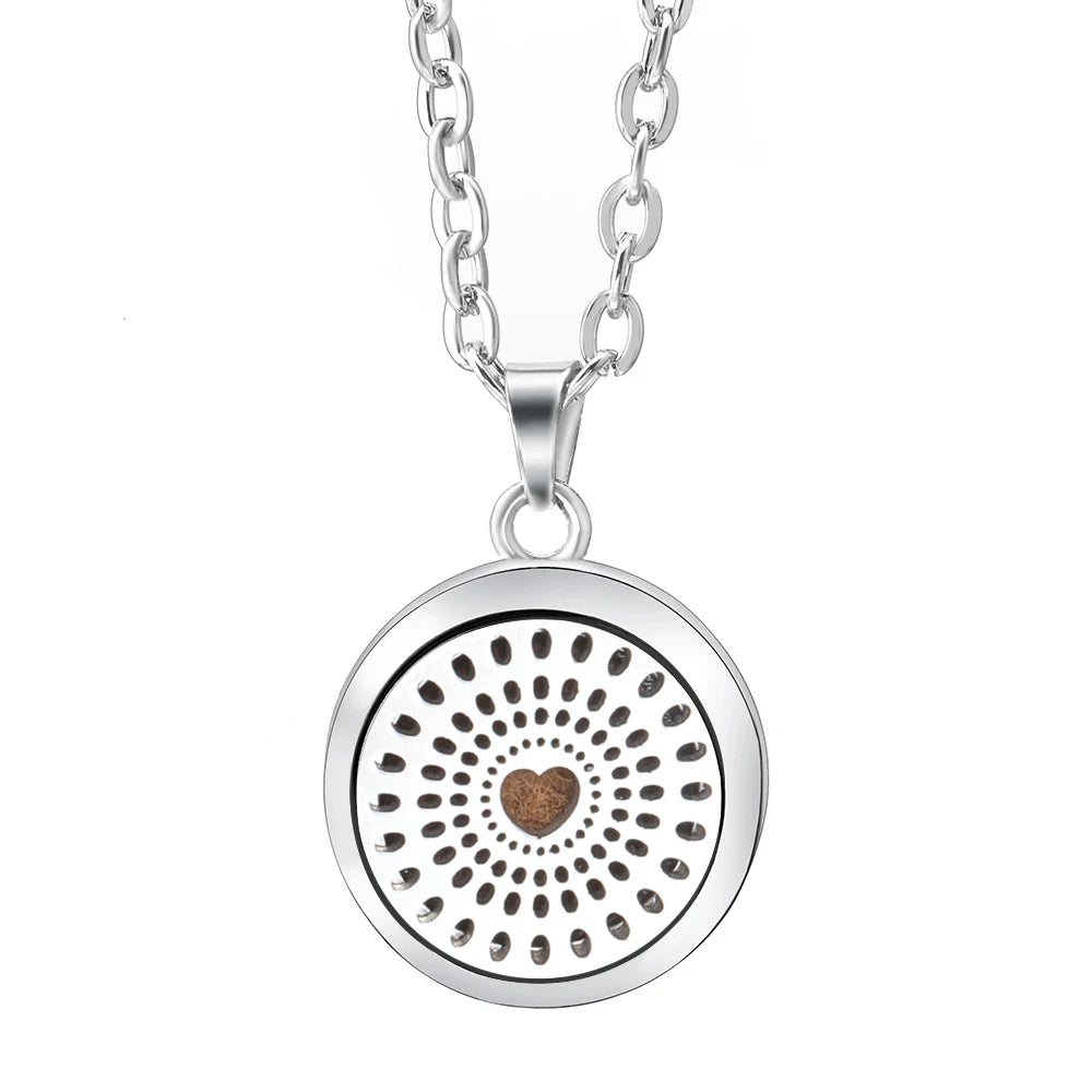 Essential Oil Diffuser Necklace – Stainless Steel Locket Pendant